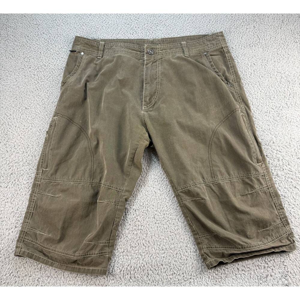 Kuhl Renegade Krux Shorts Mens 36 Ultra Durable Patina 3/4 Length Hiking Outdoor